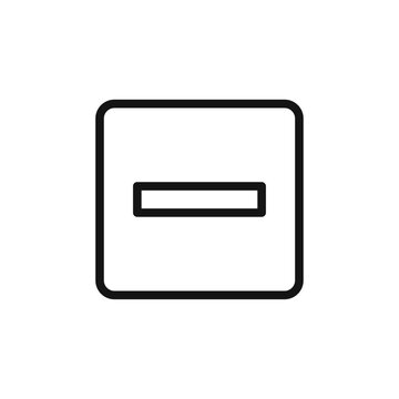 recommend clip art: Minus icon Thin line art isolated