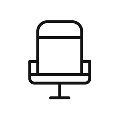 Office chair icon Thin line art isolated