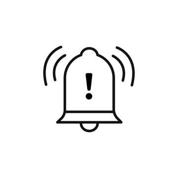 recommend clip art: Notification icon Thin line art isolated