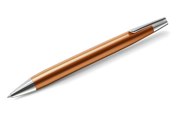 illustration of a sleek, modern pen with a metallic finish, isolated on a white background