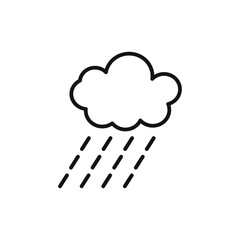 Rain icon Thin line art isolated