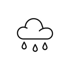 Rainy icon Thin line art isolated