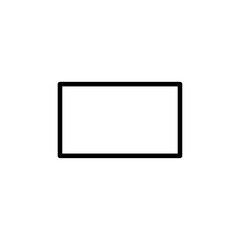Rectangle icon Thin line art isolated