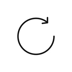 Refresh icon Thin line art isolated