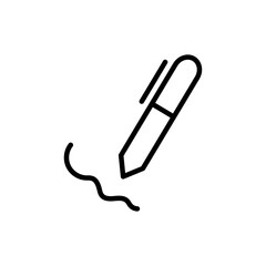 Signature icon Thin line art isolated