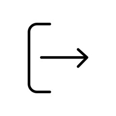 Sign out icon Thin line art isolated