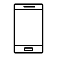 Smartphone icon Thin line art isolated