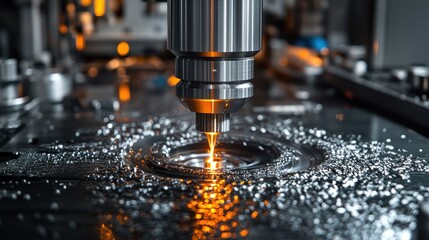 Operator programming a CNC milling machine, showcasing the blend of traditional machining skills and modern technology in manufacturing