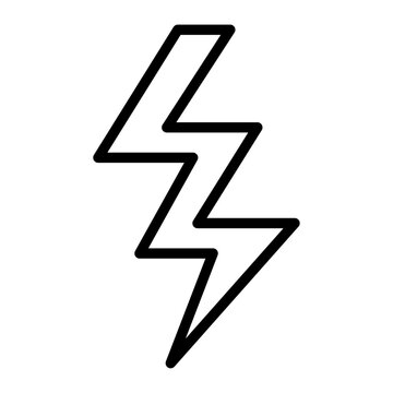 recommend clip art: Thunder bolt icon Thin line art isolated