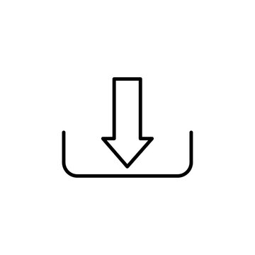 recommend clip art: Upload Icon Thin line art isolated