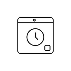 Wash Time icon Thin line art isolated