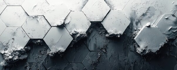 Abstract iPhone wallpaper with geometric white and gray hexagonal pattern