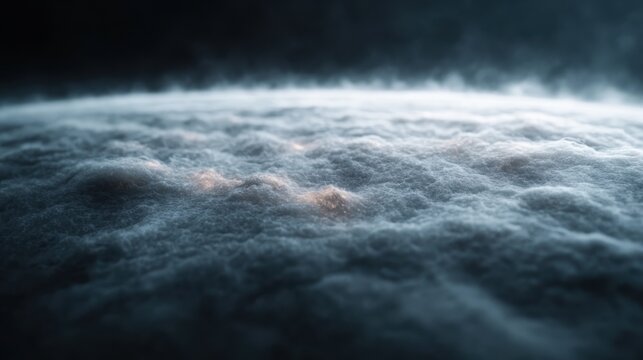 A serene, cloud-like texture forms an ethereal atmospheric scene evoking tranquility and a sense of awe, offering a unique artistic vision of clouds.