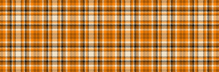 Design tartan background check, production vector plaid fabric. Repetition pattern texture seamless textile in orange and light colors.