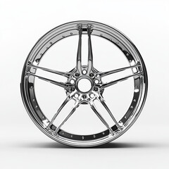 Fototapeta premium chrome hubcap for car. white background