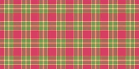 Duvet cover pattern textile vector, christmas card background tartan texture. Discount seamless check fabric plaid in red and lime colors.