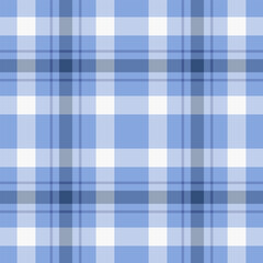 Goose foot fabric seamless background, tissue vector tartan pattern. Tidy texture check plaid textile in blue and light colors.