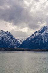 Scenic View of Grand Teton Mountains in Wyoming