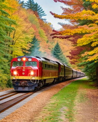 Fototapeta premium Fall Journey by Train