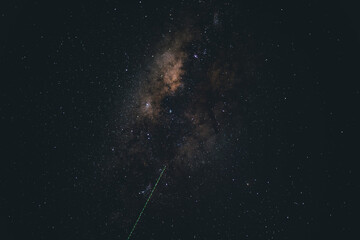 Milky Way and an Airplane (Southern Hemisphere)