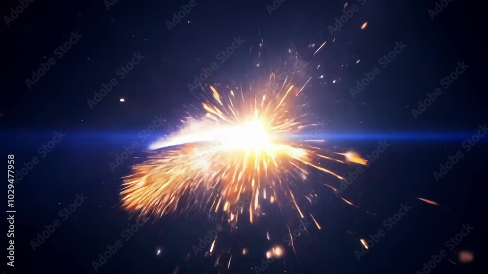 Poster dazzling explosion of white light in deep space, radiating energy and power against the cosmic unive