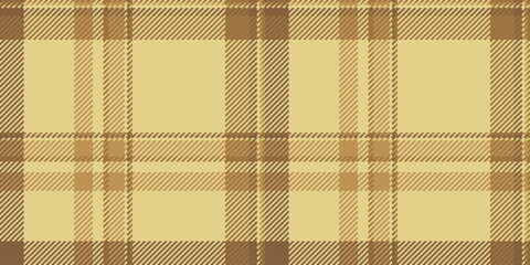 Crossed tartan background texture, romantic fabric check textile. National plaid seamless pattern vector in yellow and orange colors.