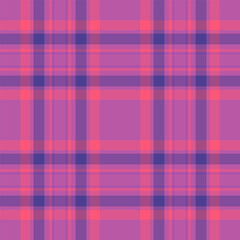 Flow texture plaid textile, hounds tooth pattern fabric background. Dogtooth seamless check vector tartan in pink and purple colors.