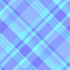 Refresh background texture check, flow textile pattern vector. Room plaid fabric seamless tartan in blue and cyan colors.