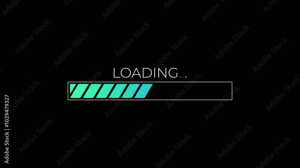 Poster loading progress bar. simple loading bar animation. progress bar animation. white data loading bar i