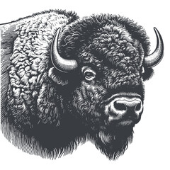 bison vector art © CROP MEDIA