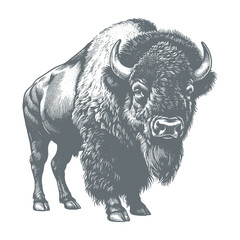 bison vector illustration