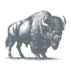 bison vector illustration