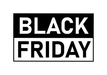 Pegatina blanco y negro de black friday
