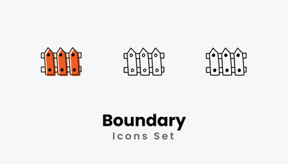 Boundary hand draw doodle icons vector set stock illustration