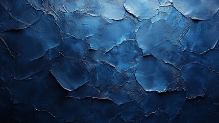 Fototapeta premium The rough plaster creates a unique and abstract textured background in a trendy classic blue color, perfect for adding a touch of elegance to any design project