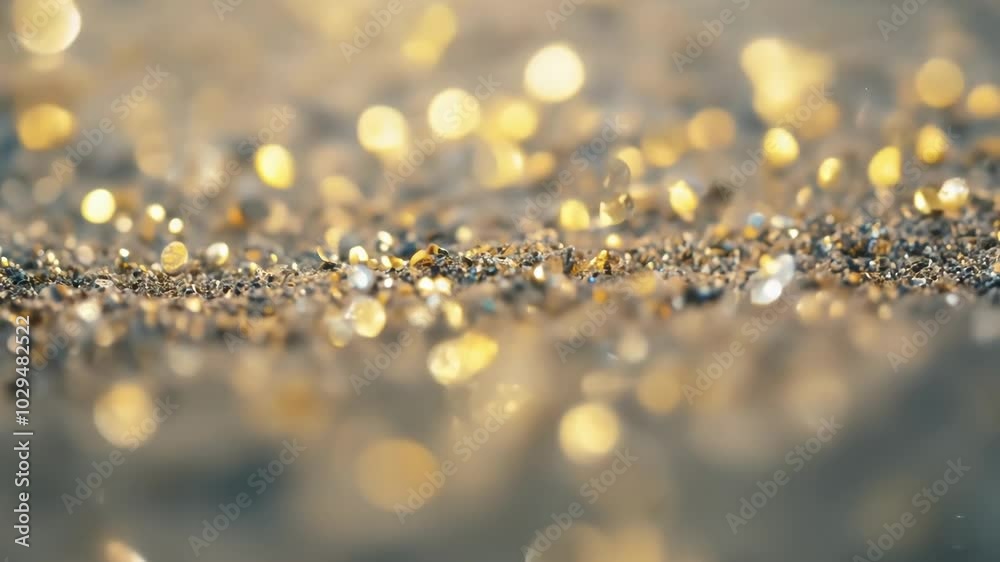 Poster shimmering gold and silver glitter create a festive bokeh effect, adding luxury and celebration to d