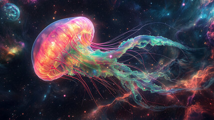 Cosmic Jellyfish: A Surreal Journey Through the Galaxy