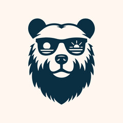 Bear logo icon silhouette vector 1