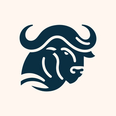 Buffalo logo icon silhouette vector 1