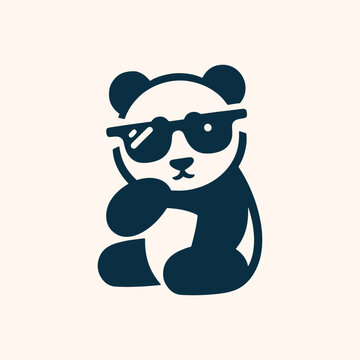 recommend clip art: panda logo icon silhouette vector 1
