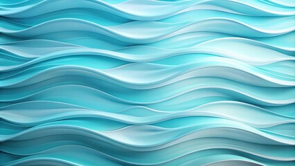 Obraz premium Panoramic abstract wave wallpaper with pastel blue background