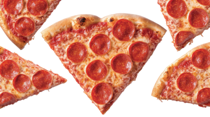 Creative Pizza Love Graphic Designs on a White Background Generative AI