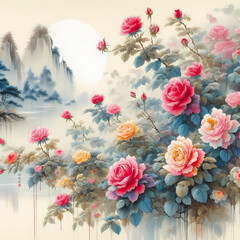 rose flower image, rose bouquet flower 