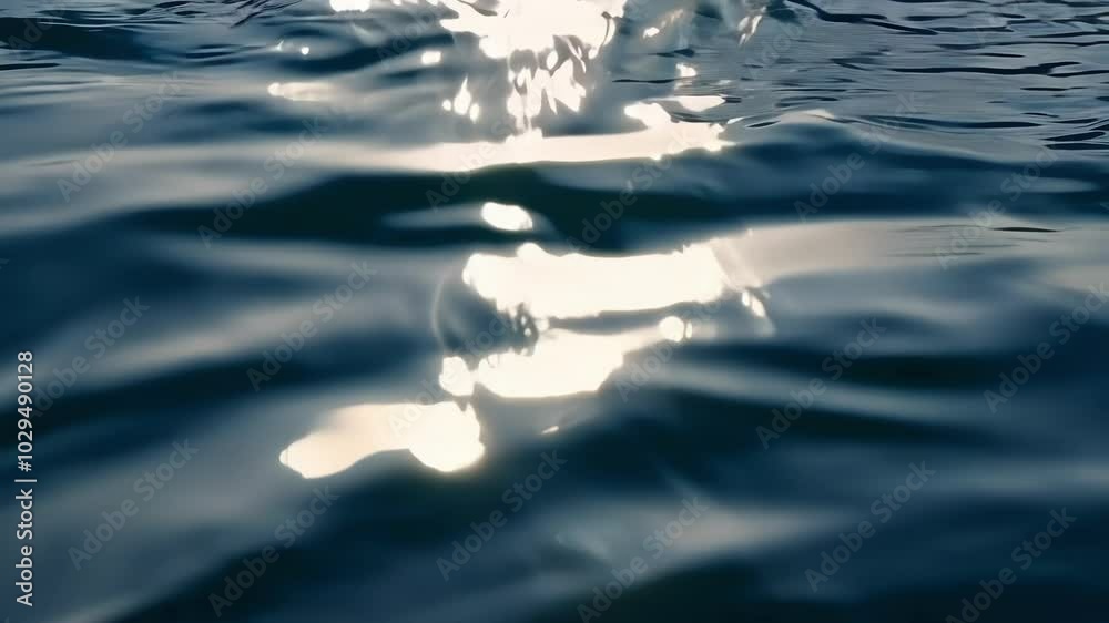 Leinwandbilder gentle waves create a beautiful pattern on the water's surface, reflecting warm sunlight. ripples sh