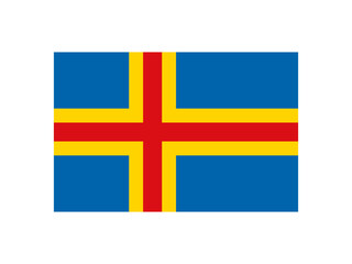 Flag of Aland or Åland  autonomous region, Finland