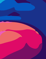 abstract background with untidy waves, banner, poster, illustration