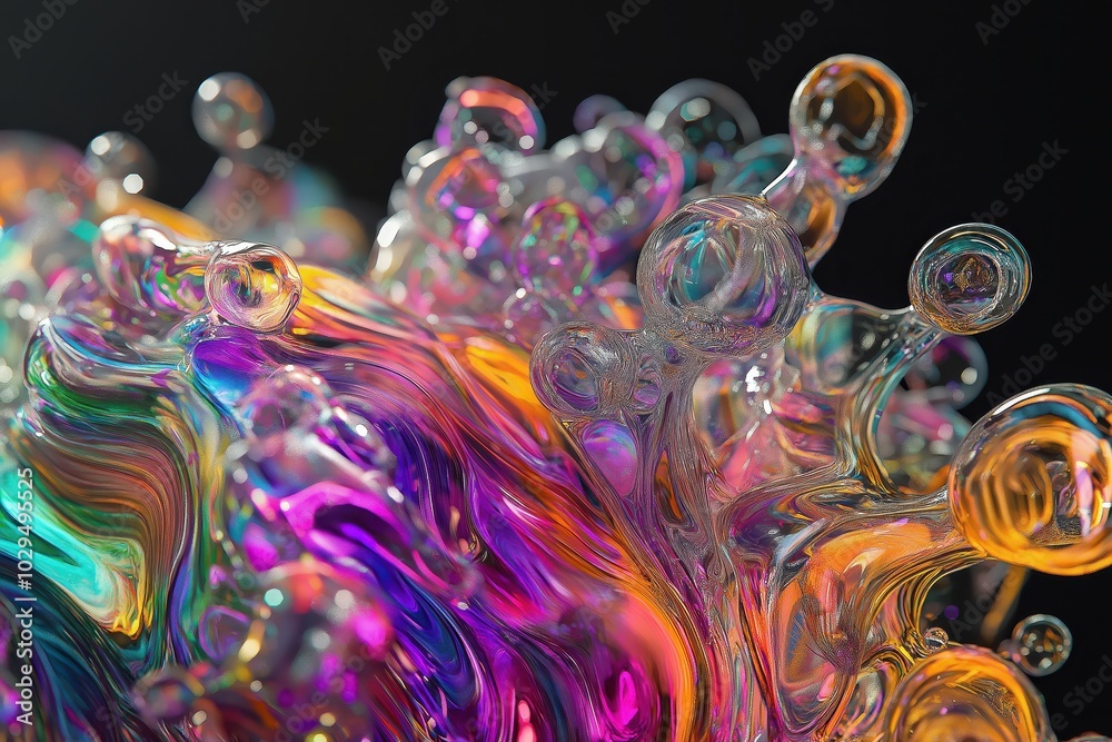 Poster a colorful liquid, it is a liquid