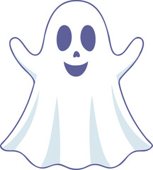 Obraz premium 귀여운 할로윈 유령 복장 일러스트