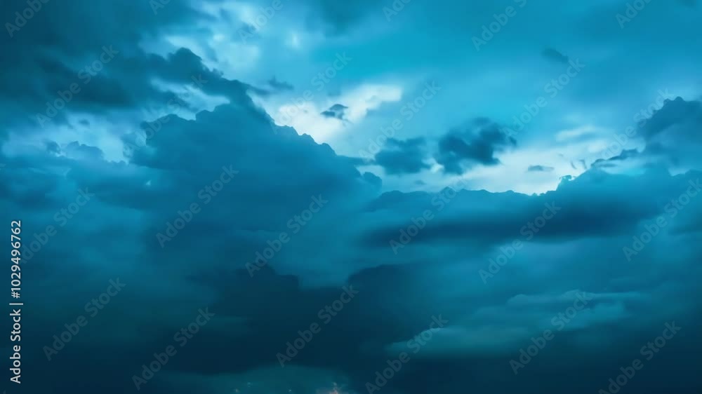 Wall mural ominous dark clouds are gathering in the sky, hinting at an approaching storm and creating a moody a