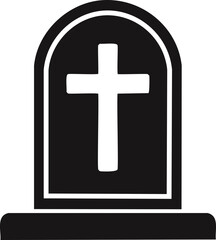 Fototapeta premium 십자가 묘지, 묘비 일러스트